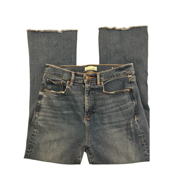 Ann Taylor Loft Kick Crop Raw Hem Jeans 30/10 - Picture 1 of 8